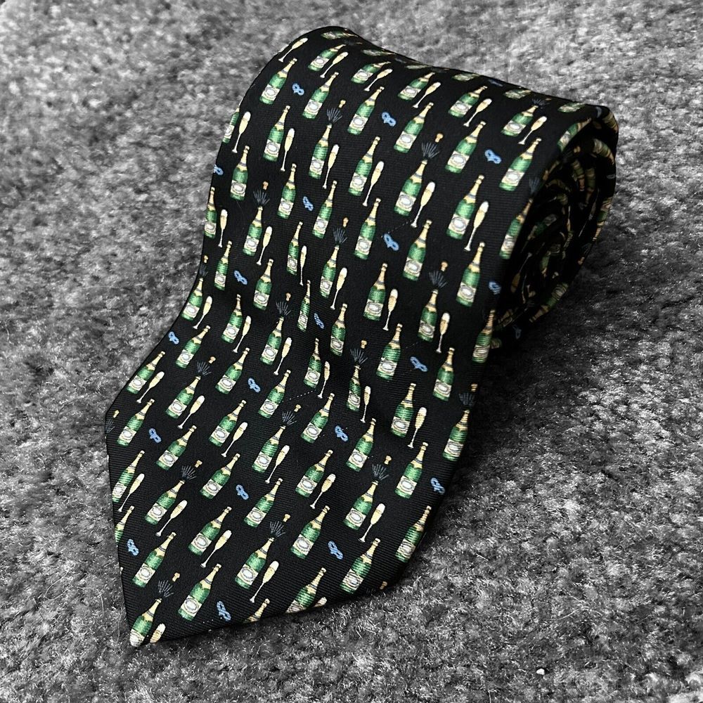 Brooks Brothers Makers Pure Silk Neck Tie Geometric‎ All Over Print Made in USA